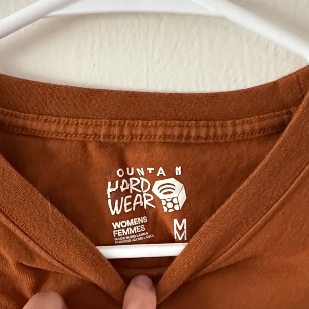 Mountain Hardwear Orange Climbing Holds Crop Shirt - Picture 2 of 4